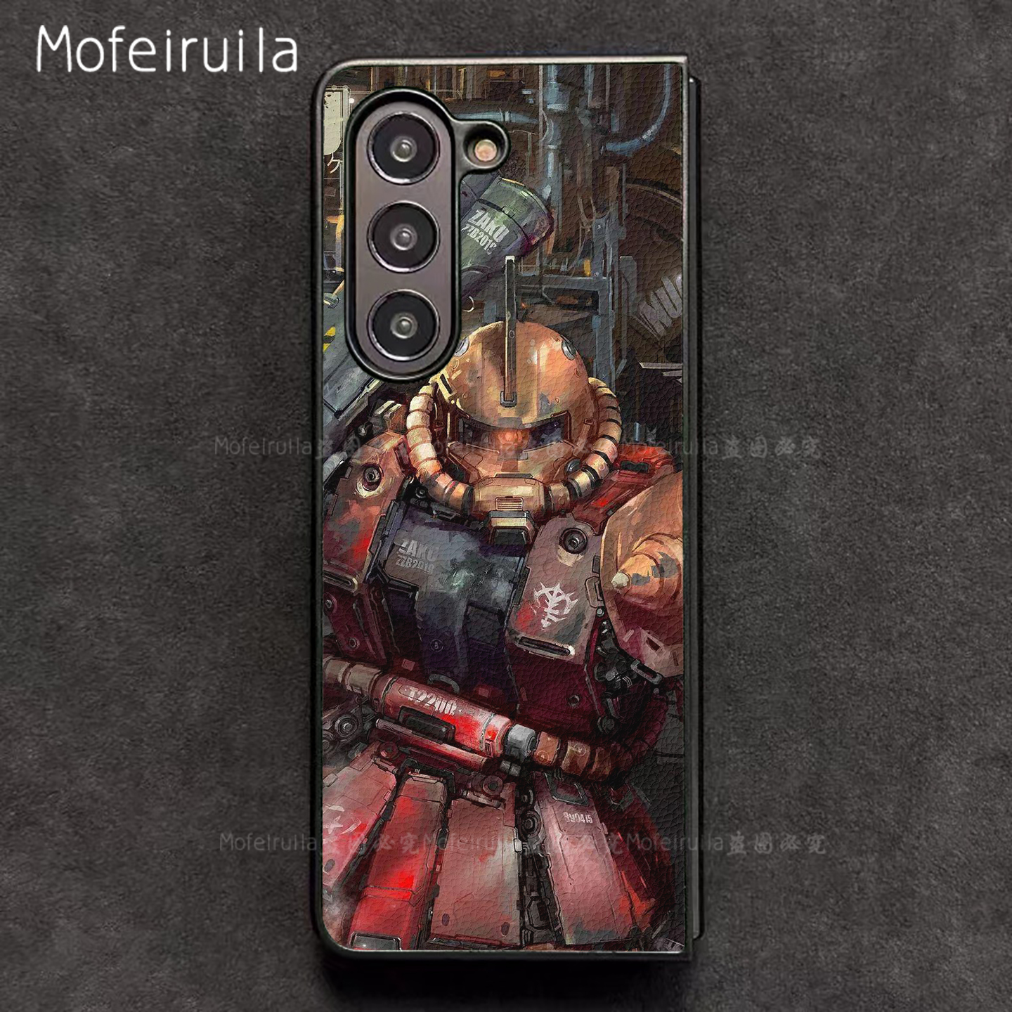 红扎古高达ZENO三星zfold7手机壳华为MateX6适用 荣耀Magic V5折叠屏小米MIX Fold4皮革vivo x fold5保护套