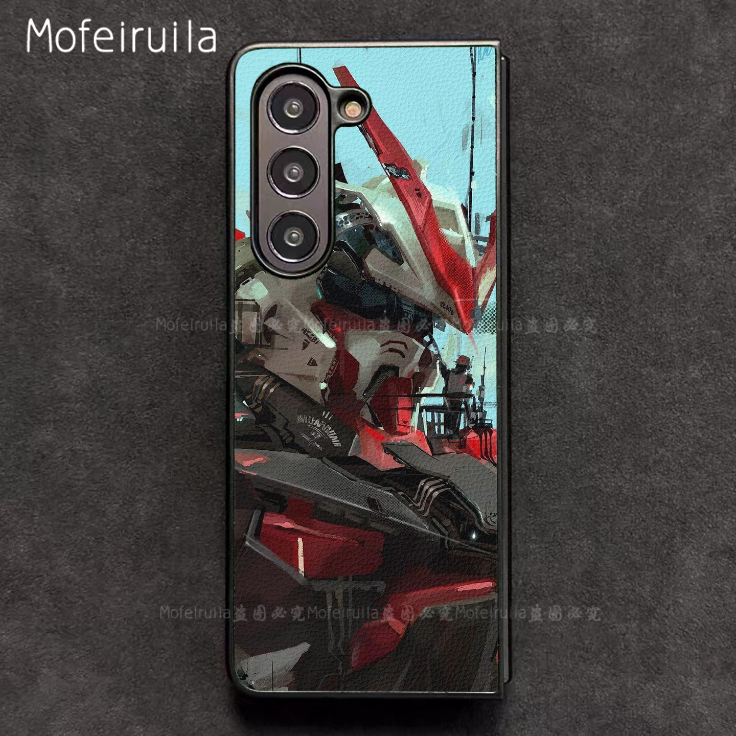 唯美高达GUNDAM三星zfold7手机壳华为MateX6适用 荣耀Magic V5折叠屏小米MIX Fold4皮革vivo x fold5保护套