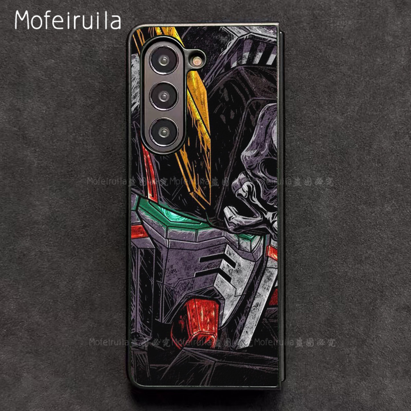 骷髅高达X1 GUNDAM三星zfold7手机壳华为MateX6适用 荣耀MagicV5折叠屏小米MIX Fold4皮革vivo x fold5保护套