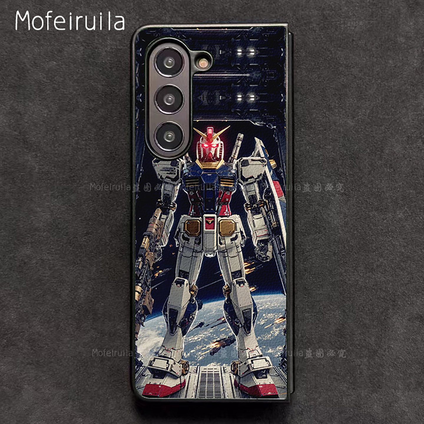 元祖高达GUNDAM三星zfold7手机壳华为MateX6适用 荣耀Magic V5折叠屏小米MIX Fold4皮革vivo x fold5保护套