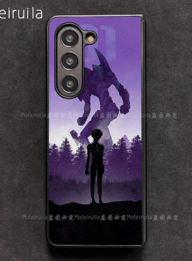 EVA初号机碇真嗣绫波丽三星zfold7手机壳华为MateX6适用荣耀Magic V3折叠屏小米MIX Fold4皮革w24保护套w25