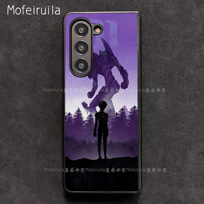 EVA初号机碇真嗣绫波丽三星zfold7手机壳华为MateX6适用荣耀Magic V3折叠屏小米MIX Fold4皮革w24保护套w25