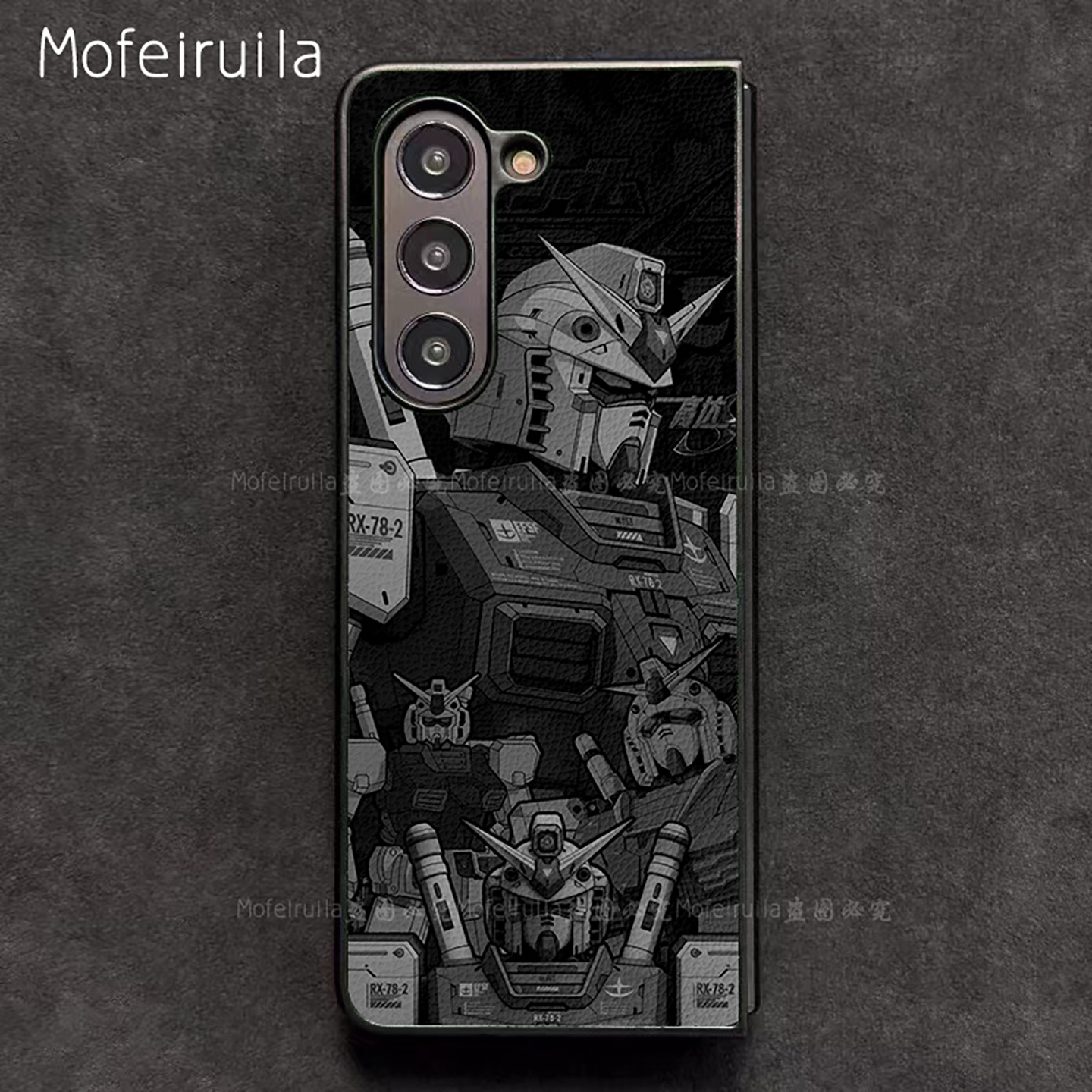 元祖高达GUNDAM三星zfold7手机壳华为MateX6适用 荣耀Magic V5折叠屏小米MIX Fold4皮革vivo x fold5保护套