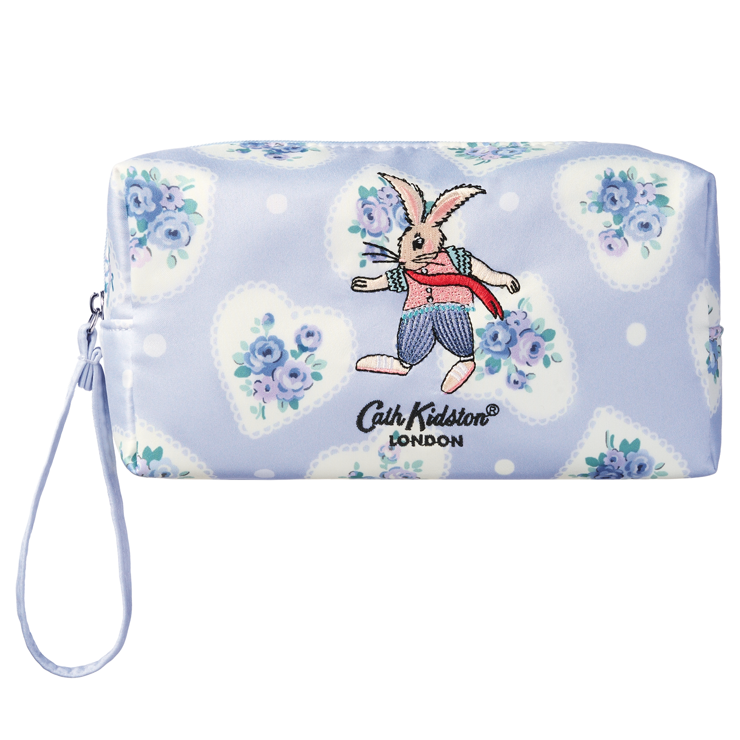 MINISO名创优品Cath Kidston 花园工坊系列蓝雾花边化妆包收纳包