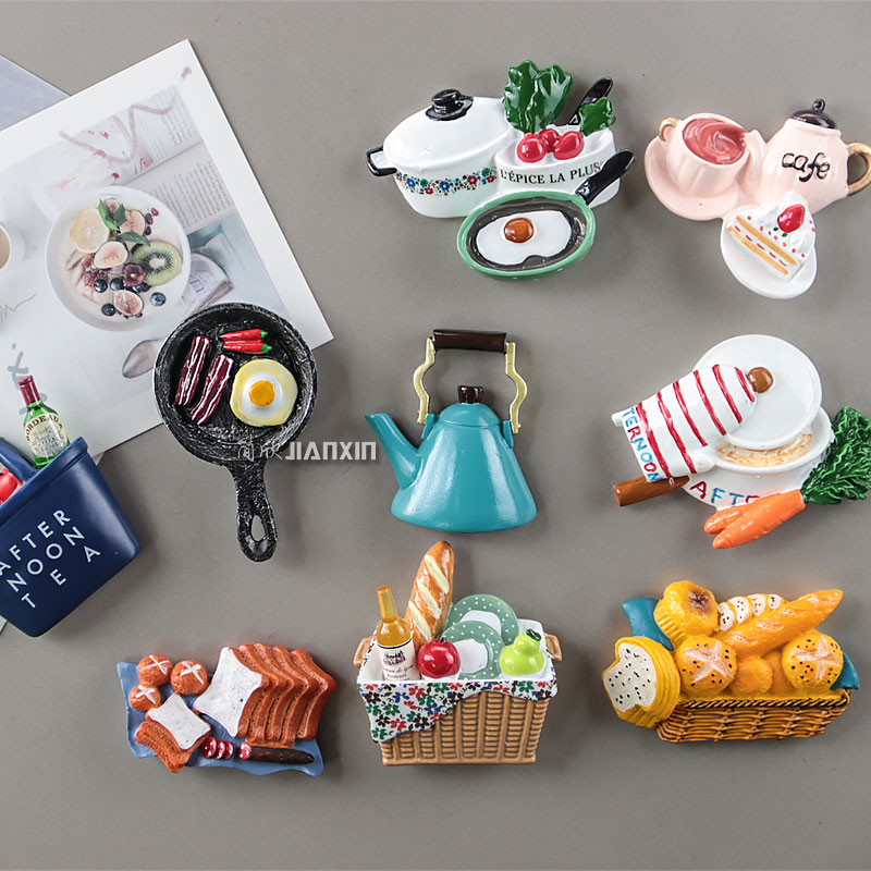 欧州旅游景区下午茶食品物冰箱贴