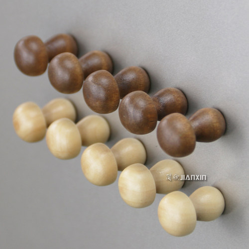 迷你萌物田园实木蘑菇冰箱贴