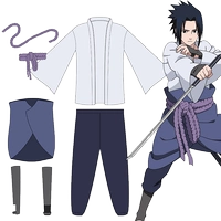 Подлинный ветерок Sasuke Three -Generation COS Server (верхняя часть+брюки+живот+талия веревка+манжета)