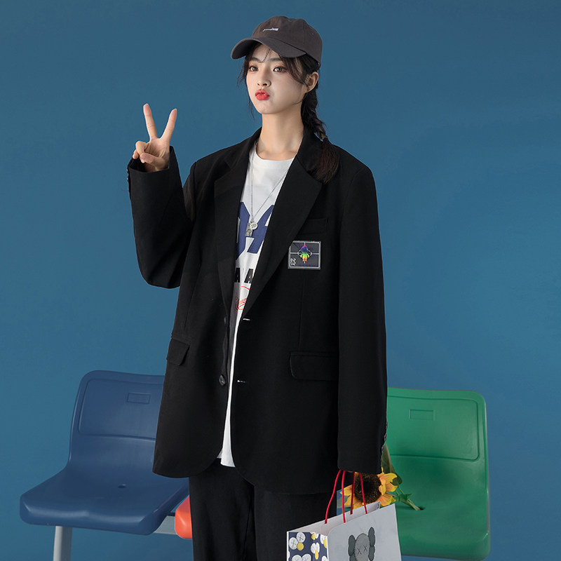中性小西纯色休闲班服炸街痞帅西装男套装小西服XF901/,女装西装,星座507-2（原305A）