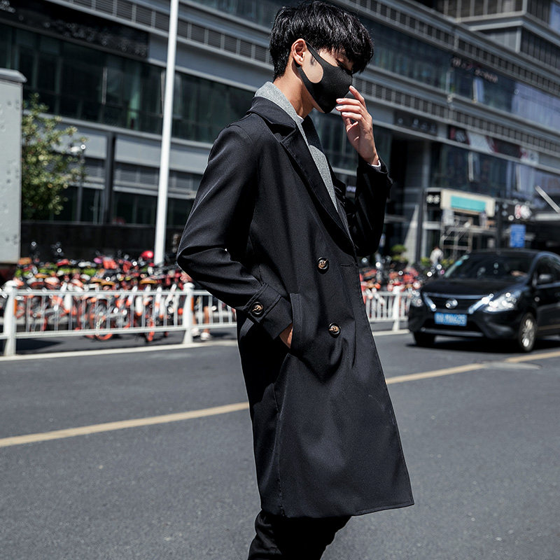 新款中长款外套男秋季学生中长款风衣韩版男装风衣男服F802P110,男装风衣,星座507-2（原305A）