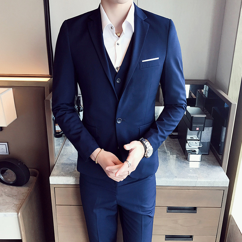 秋装新款韩版小西装高品质西服套装结婚礼服三件套XY03/p210,男装西服套装,星座507-2（原305A）