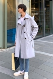 秋冬新款风衣男长款大衣男中长款双排扣中长款纯色F2022/，女装风衣，星座507-2（原305A）