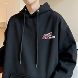 加绒港风宽松男士套头连帽卫衣中性百搭卫衣袋鼠兜W412P40，男装卫衣，星座507-2（原305A）