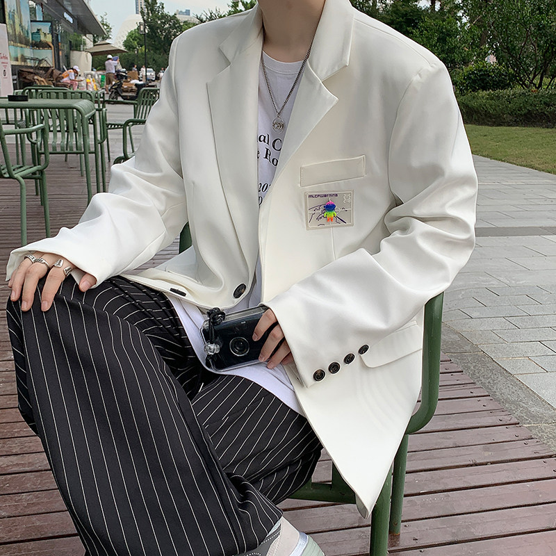春季西装外套男款韩版潮流网红痞帅小西服男宽松上衣大码XF901,男装西服,星座507-2（原305A）
