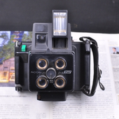 撕拉片 SNAP 宝丽来484一次成像 罕见绿色按键款 四眼相机