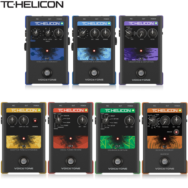 TC-Helicon VoiceTone T1压缩C1 R1混响H1和声D1 E1 X1人声效果器