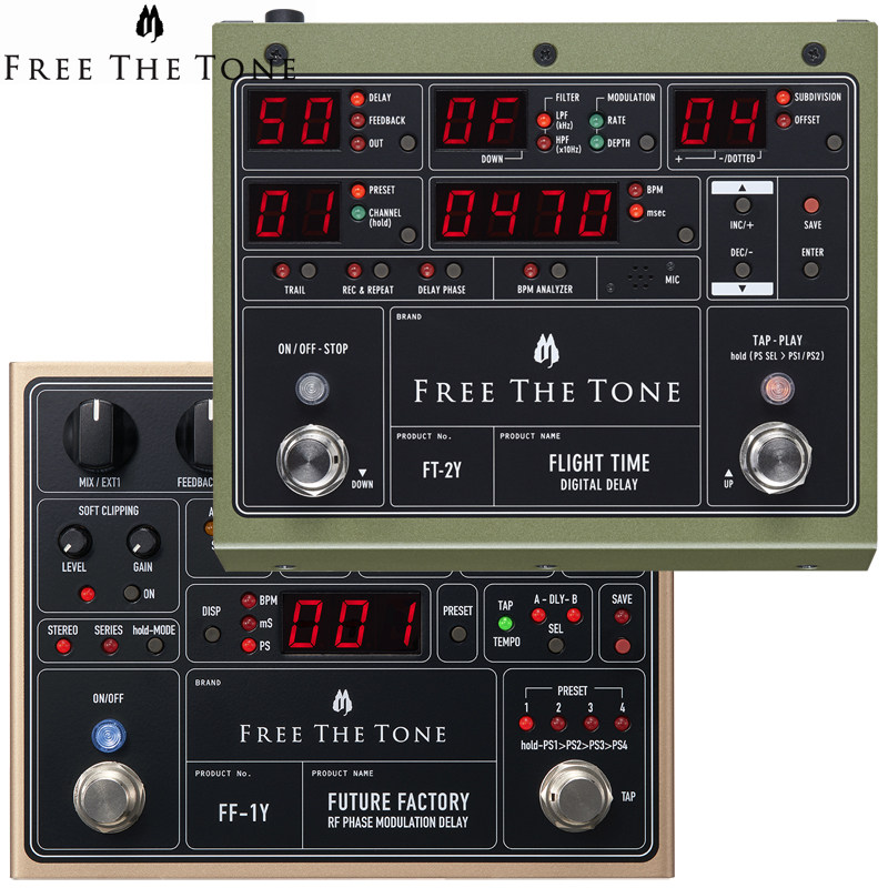 Free The Tone FT-2Y FF-1Y民谣木电吉他延时Delay延迟单块效果器