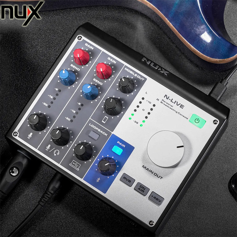 NUX纽克斯N-LIVE手机电脑直播录音K歌吉他编曲声卡USB音频接口