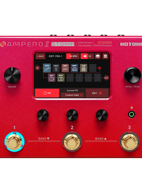 Hotone幻音Ampero II Stomp mp100民谣木电吉他贝司One综合效果器