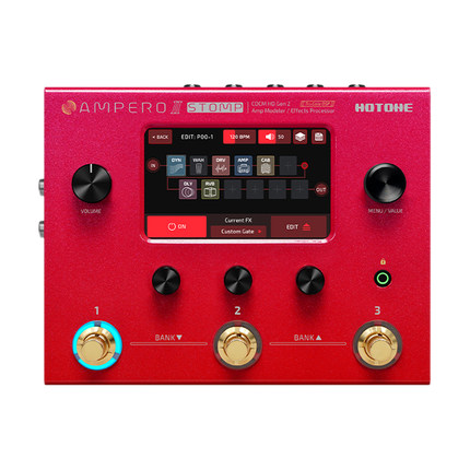Hotone幻音Ampero II Stomp mp100民谣木电吉他贝司One综合效果器