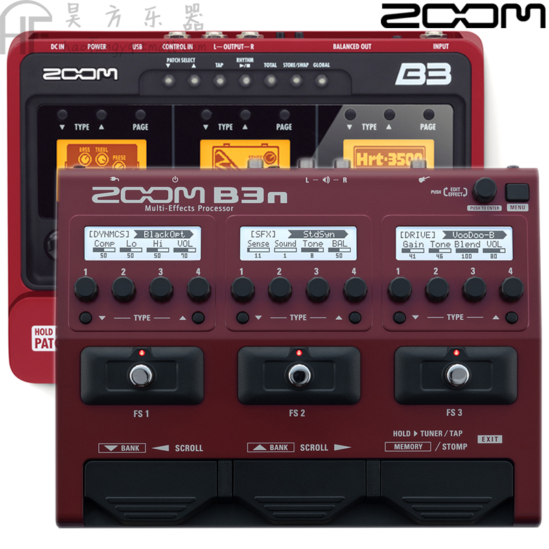 ZOOM 升级款B3n电贝司BASS贝斯音箱模拟DI盒鼓机综合效果器