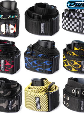 DUNLOP D38-09BK 15CL 19BK 31BK皮头民谣木吉他电吉他贝司背带