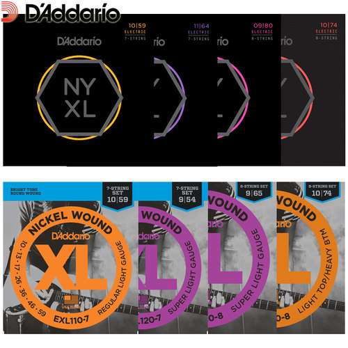 美国达达里奥EXL120-7 EXL110-7 NYXL1059七弦7弦8八弦电吉他琴弦 - 封面
