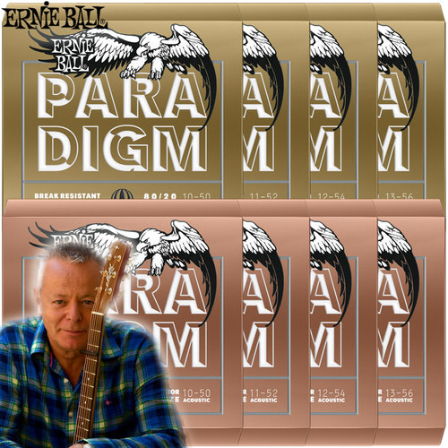 ERNIE BALL典范paradigm黄铜磷青铜2076 2078民谣箱琴木吉他琴弦