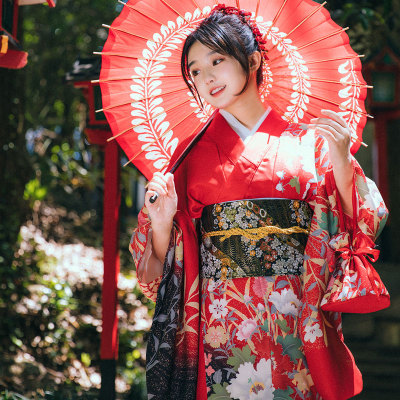 春夏夏季2025新款日式和风浴衣振袖外穿改良和服全套日本女