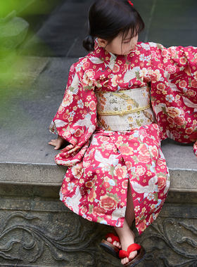 和服女童和服儿童日式浴衣儿童樱花拍照小孩服童春夏春季夏季