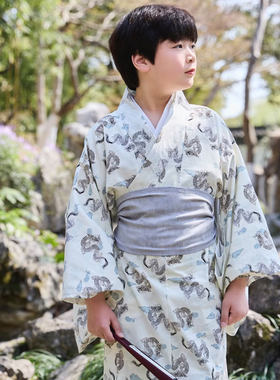 2025新款日本儿童和服浴衣男童日式浴衣春夏春季夏季男式