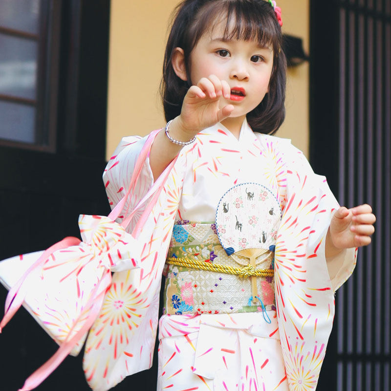 和服女童和服儿童日式浴衣儿童樱花拍照小孩服童春夏春季夏季