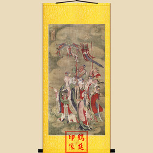 大梵天主画像明代水陆画不含装裱90X46cm