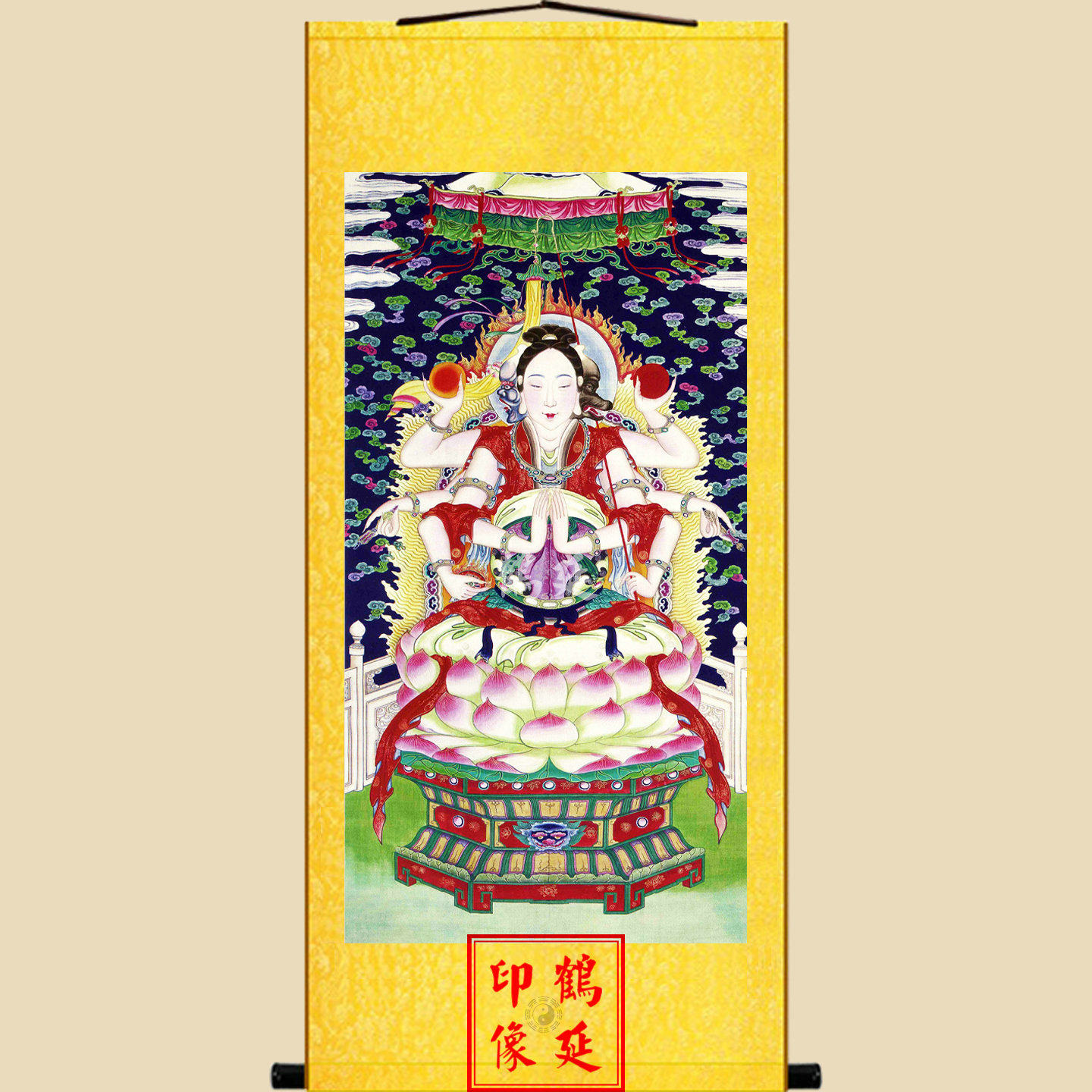 斗姆元君先天道姥神像国画