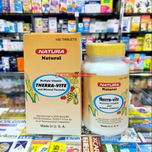 美国 Natura综合维生素片男女Therra-vite 100片Multiple Vitamin