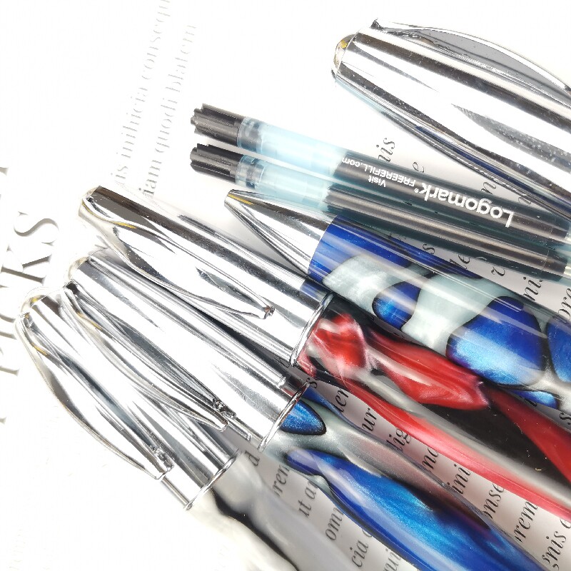 G2 표준 펜 리필 고급스러운 아크릴 펜 배럴 구리 배럴 캡 수출형 펜 배럴 금속 회전 메커니즘