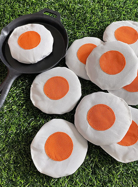 儿童圆形立体鸡蛋型沙包不规则沙包白色圆决明子沙包幼儿数字沙包