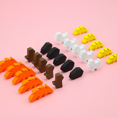 木质动物token米宝配件大富翁木质件卡坦岛小人桌游补件