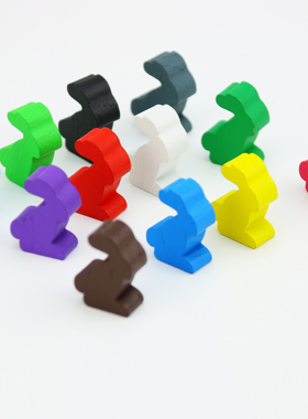 桌游token12色一包兔子米宝dixit画物语桌游配件桌面游戏木质棋子