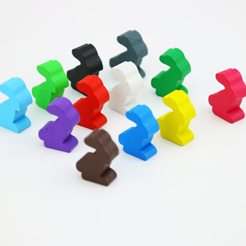 桌游token12色一包兔子米宝dixit画物语桌游配件桌面游戏木质棋子