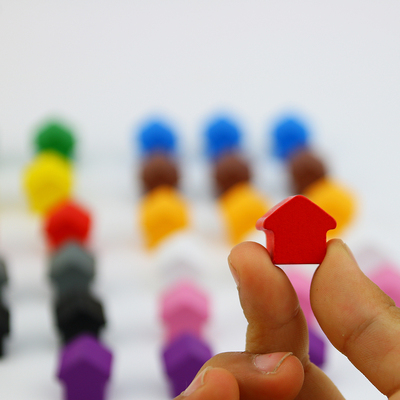 11色桌游大富翁 米宝Meeples配件棋子token标记卡卡颂小房子