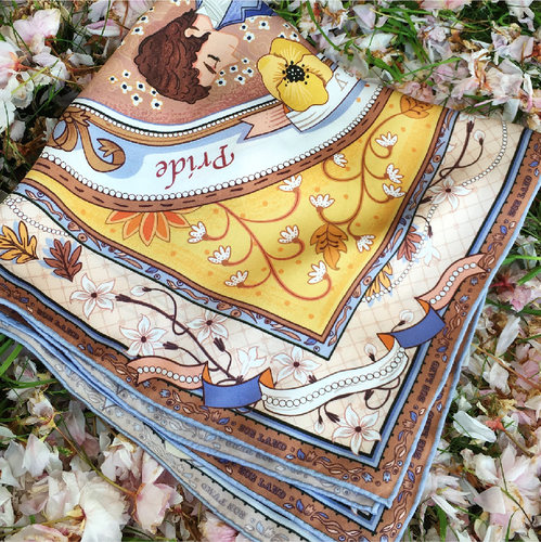 傲慢与偏见原创真丝小方巾