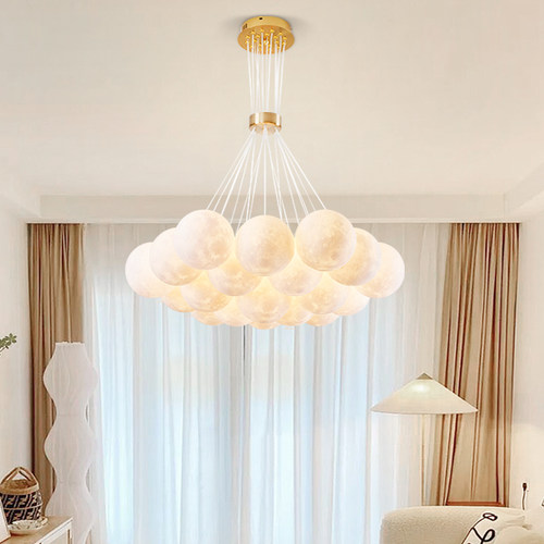 客厅餐厅卧室网红月球吊灯