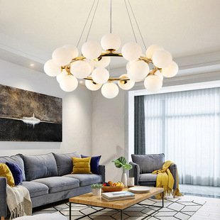 客厅灯2025年新款 房间灯具 现代简约轻奢北欧餐厅吊灯魔豆网红爆款