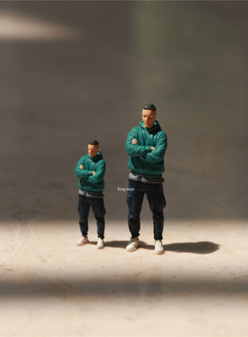 KING TOYS 卫衣男 1/87 1/64 1/43人偶车模场景搭配 预定