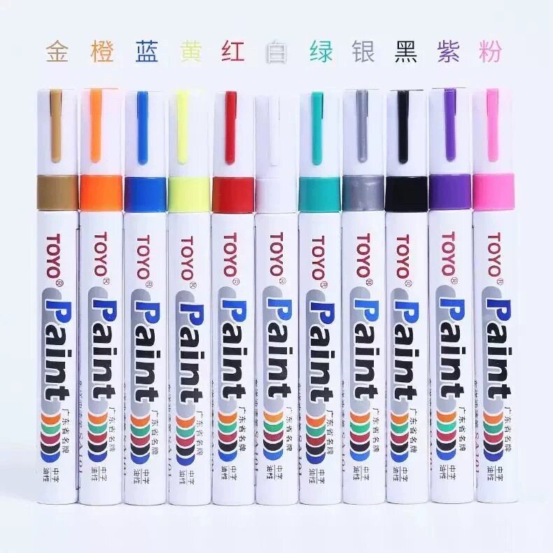 东洋油漆笔 SA-101油性笔11色油漆笔轮胎笔补漆笔签到笔油性