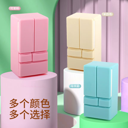 1:12娃娃屋迷你家具微缩模型厨房场景过家家玩具双开门冰箱玩具