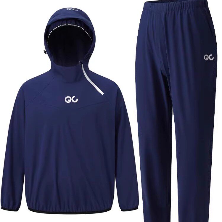 高尔夫雨衣男女套装纯色服装防水裤子防风连帽长袖男运动户外雨衣