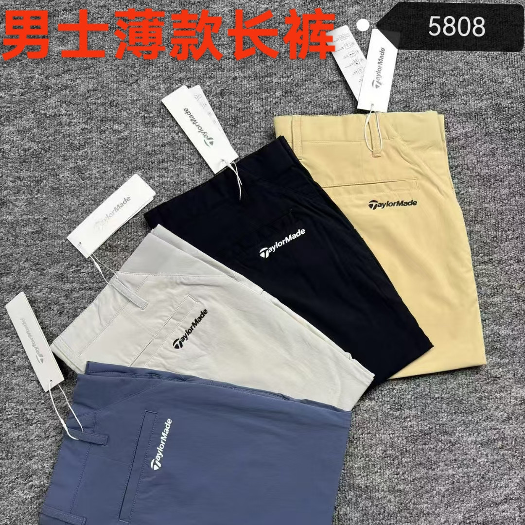 高尔夫男士长裤夏薄款防滑松紧腰带修身弹力速干运动休闲裤子男装