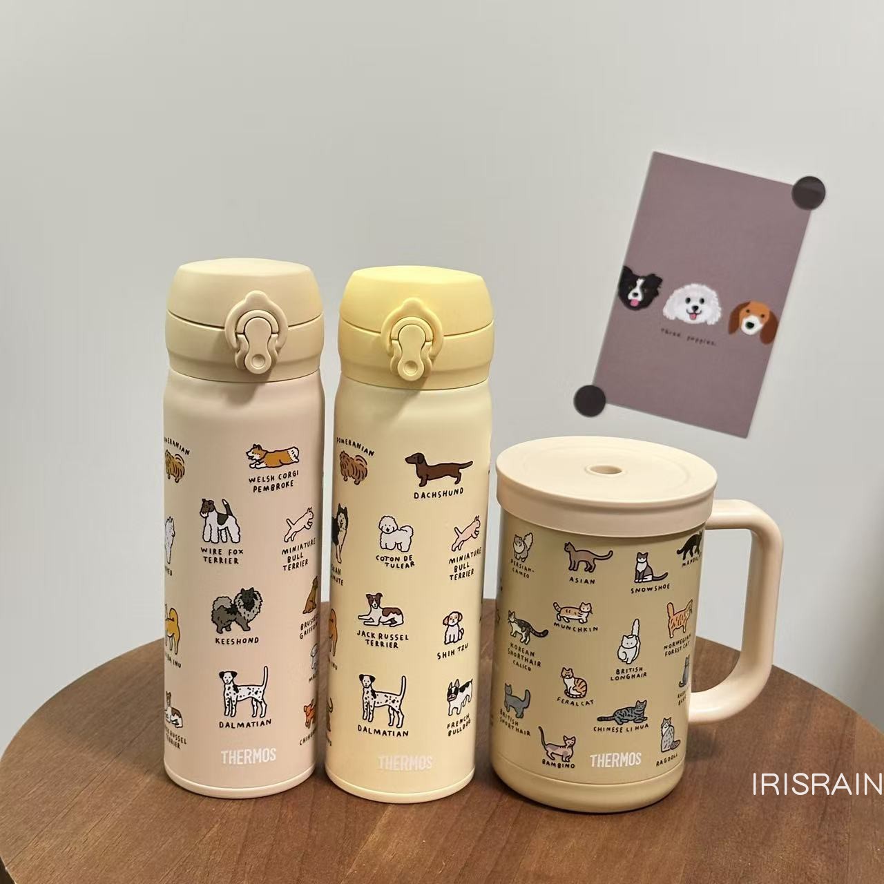 THERMOS膳魔师联名zeroperzero狗狗不锈钢保温杯马克杯卡通限定款