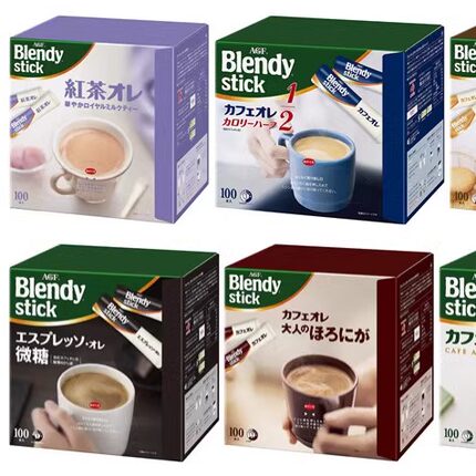 日本本土 AGF Blendy Stick 速溶咖啡 奶茶100条装 六种口味可选